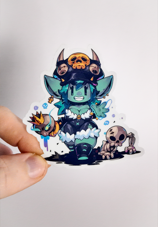 Goblin Necromancer Sticker