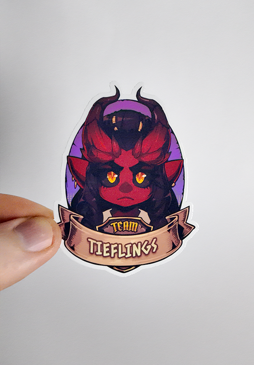 Team Tieflings Sticker