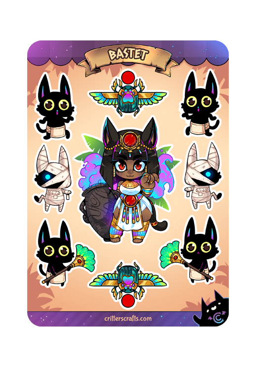 Bastet Sticker Sheet