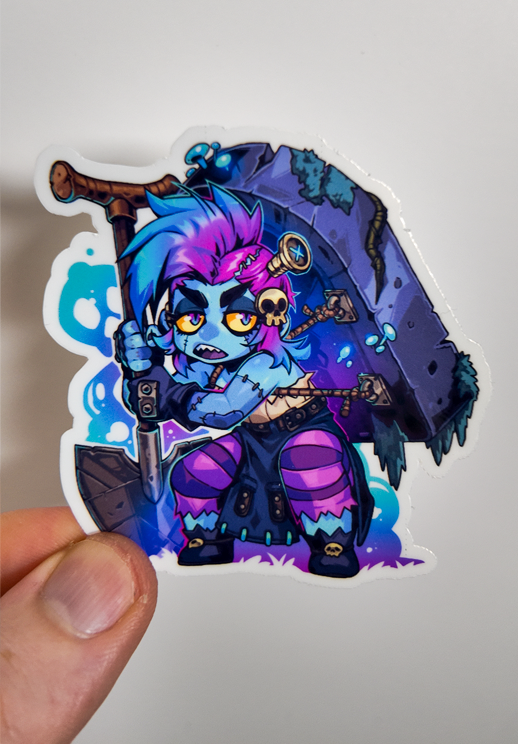 Graveyard Zombie Sticker