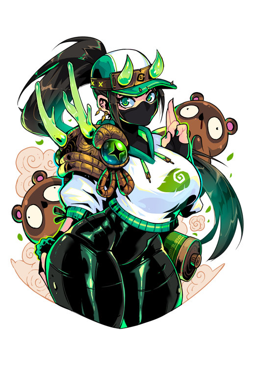 Kunoichi X Tanukis Sticker